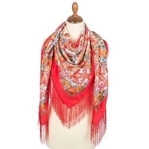 NWOT Pavlovo Posad Silk Shawl Lace